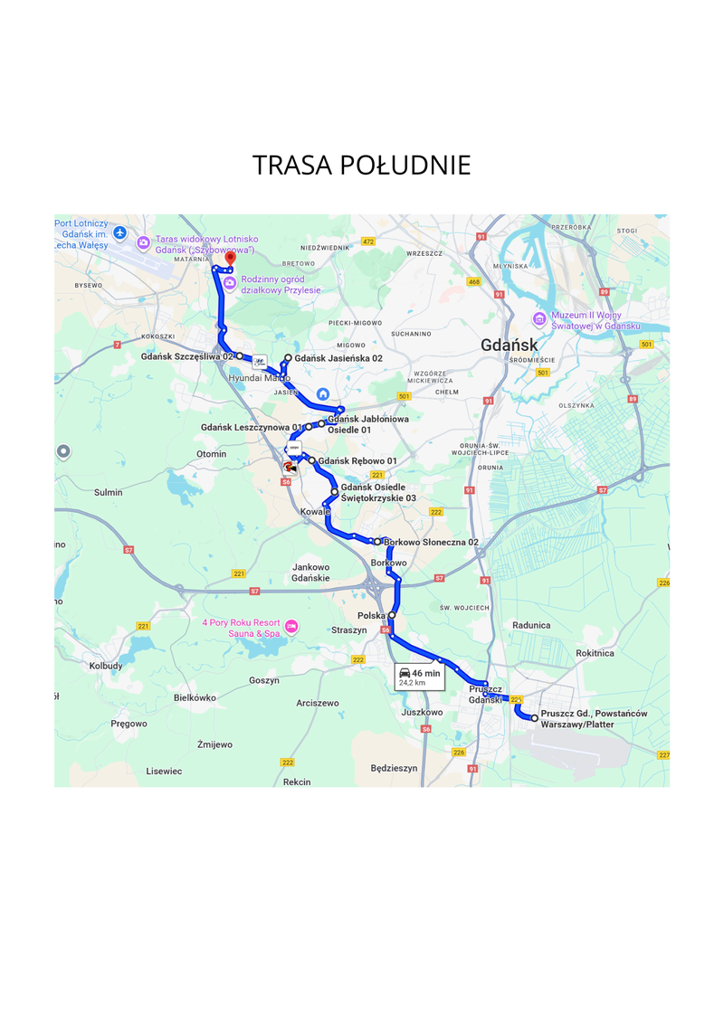 trasa południe