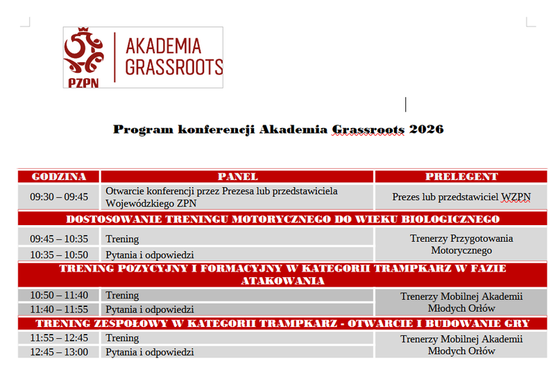 Program konferencji
